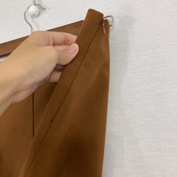 Joie Brown Side Zip Wide Leg Ankle Pants size 12 Office Career - Picture 6 of 9